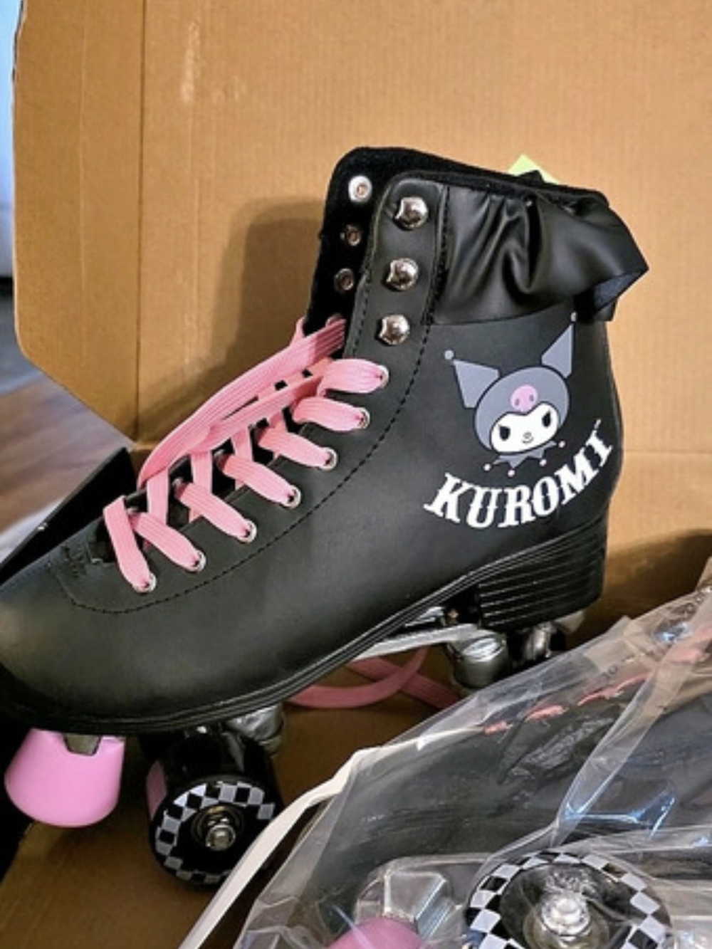 Kuromi Kawaii Kuromi Roller Skates Roller Skates Black & Pink Size 8M NWT